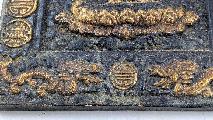 Wandbord - Wandplaat / bord - Hout, Terracotta - Grote, Antiek en Kunst, Kunst | Designobjecten