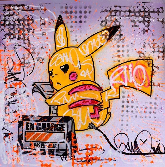 Moabit - Pikachu in Charge // Diptych, Antiek en Kunst, Kunst | Schilderijen | Modern