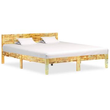 vidaXL Bedframe massief gerecycled hout 180x200 cm, Huis en Inrichting, Slaapkamer | Bedden, Verzenden, Nieuw