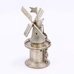 NO RESERVE - J. van Dijk - Molen - Beeldje - .833 zilver