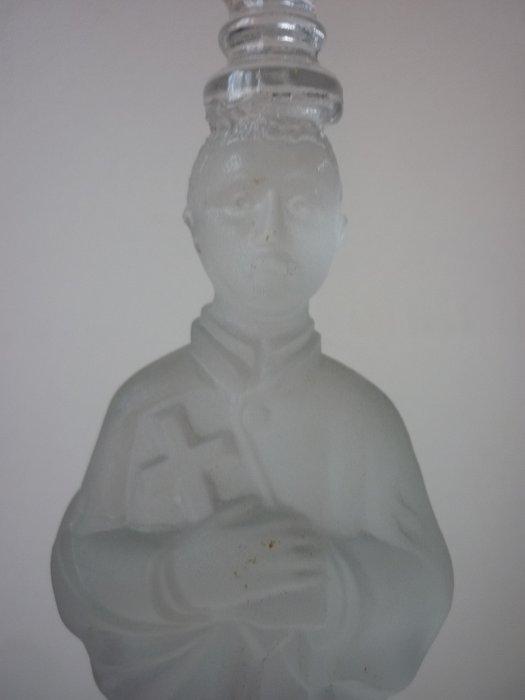 Val Saint Lambert - Kaarsenhouder priester (2) - Verre moulé, Antiek en Kunst, Antiek | Glaswerk en Kristal
