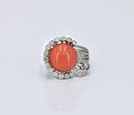 Zonder Minimumprijs - Ring Platina - 0.40ct. tw. Koraal -, Handtassen en Accessoires, Nieuw