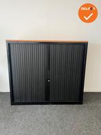 Roldeurkast - BASIC - 110x120x45cm - Zwart - kastanje topbla, Ophalen of Verzenden, Kast