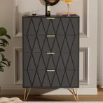 Commode - Dressoir - Ladekast - 4 Lades - Zwart - UEV, Verzenden, Nieuw