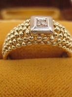 Ring - 14 karaat Geel goud, Granulaattechniek UNIKAT, Handtassen en Accessoires, Ringen, Nieuw