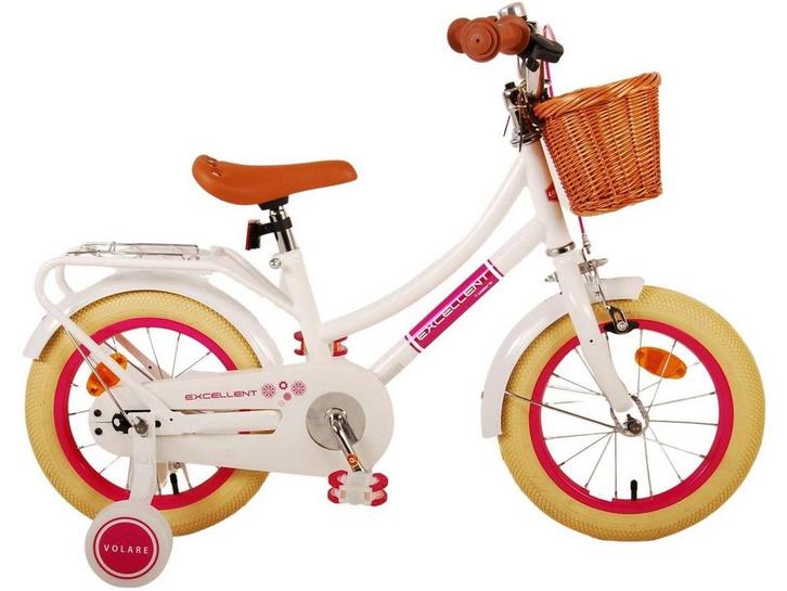 Volare Excellent Kinderfiets - Meisjesfiets - 14 inch -, Fietsen en Brommers, Fietsaccessoires | Fietsstoeltjes, Zo goed als nieuw