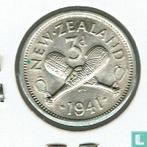 Nieuw-Zeeland 3 pence 1941, Verzenden, Losse munt, Goud