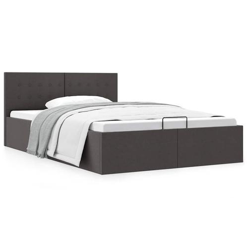 vidaXL Bedframe met hydraulische opslag stof donkergrijs, Huis en Inrichting, Slaapkamer | Bedden, Nieuw, Verzenden