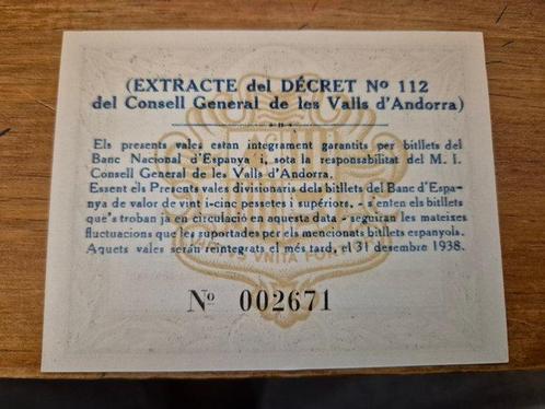 Andorra. - 1 Peseta 1936 - Pick 6, Postzegels en Munten, Munten | Nederland