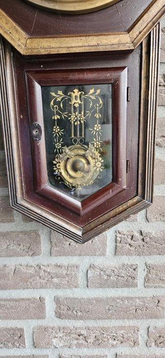 Taverne/pubklok - Hout, Messing - 1950-1960, Antiek en Kunst, Antiek | Klokken