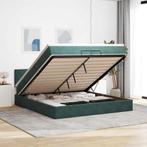 vidaXL Ottoman bed met matras 200x200 cm fluweel donkergroen, Huis en Inrichting, Verzenden, Nieuw