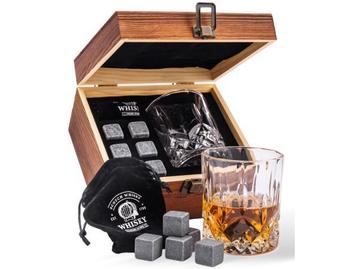 Veiling - Whisky set met 6 Koelstenen &amp; Whiskey Glas beschikbaar voor biedingen