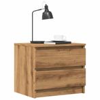 vidaXL Nachtkastjes 2 st 50x40x43.5 cm bewerkt hout, Huis en Inrichting, Slaapkamer | Nachtkastjes, Verzenden, Nieuw