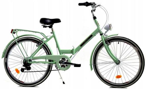 Vouwfiets - 24 inch - 6 versnellingen - mintgroen, Fietsen en Brommers, Fietsen | Vouwfietsen, Nieuw, Ophalen of Verzenden