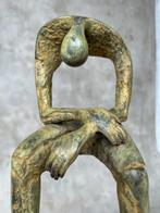 sculptuur, Modern Bronze Sculpture - Seated Bronze Sculpture