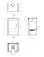 MaxxHome Moderne houtkachel - 9 kW - 57x47x93cm - Geschik..., Doe-het-zelf en Bouw, Verwarming en Radiatoren, Ophalen of Verzenden