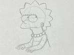 The Simpsons - 1 Originele animatietekening van Lisa Simpson, CD & DVD