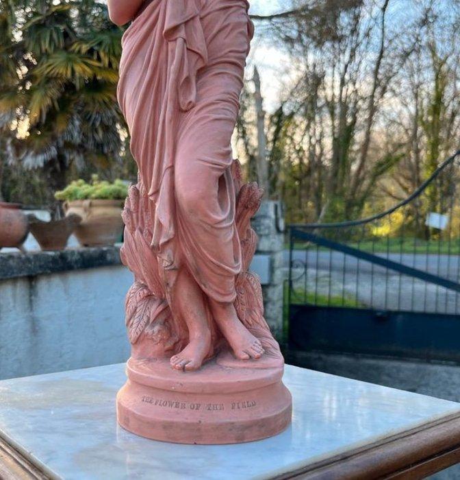 Beeld, THE FLOWER OF THE FIELD - 47 cm - Terracotta, Antiek en Kunst, Curiosa en Brocante