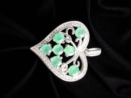 Zonder Minimumprijs - Ketting met hanger Zilver - 1.2ct. tw., Handtassen en Accessoires, Antieke sieraden