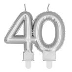 Zilveren Kaars 40 Jaar 8cm, Hobby en Vrije tijd, Verzenden, Nieuw