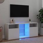 vidaXL Tv-meubel met LED-verlichting 120x30x50 cm wit, Verzenden, Nieuw