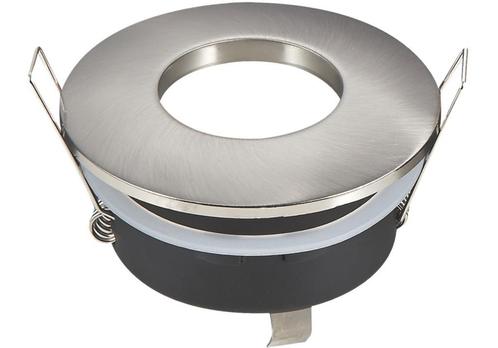 Zilveren behuizing inbouwspot IP44 - GU10 & MR16, Maison & Meubles, Lampes | Spots, Envoi