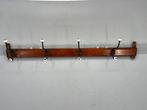 Authentieke art-deco houten kapstok - Kapstok - Hout, IJzer,