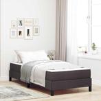 vidaXL Boxspring bed met matras Donkerbruin 90 x 200 cm Stof, Huis en Inrichting, Slaapkamer | Bedden, Verzenden, Nieuw
