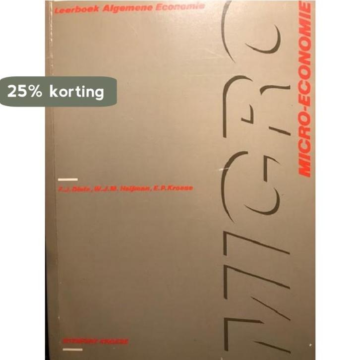 MICRO-ECONOMIE 1E DR 9789020716139 DIETZ, Boeken, Schoolboeken, Gelezen, Verzenden
