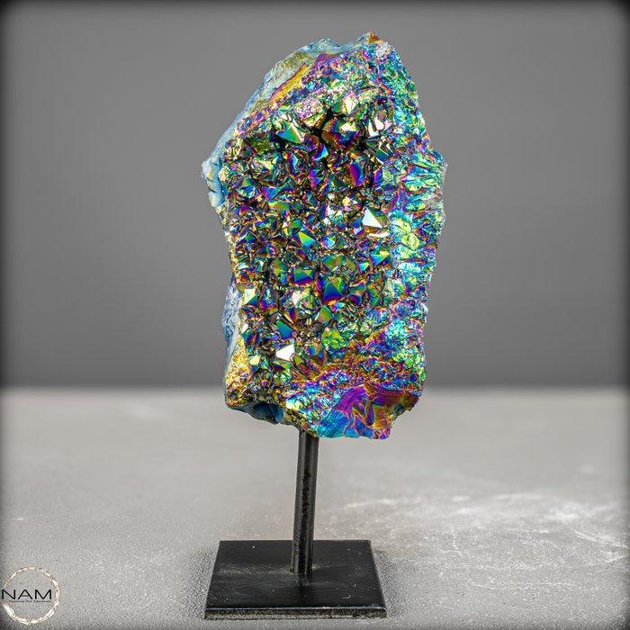 Aura-kwarts op standaard – een regenboog van energieën. aan, Verzamelen, Mineralen en Fossielen