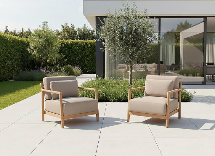4 Seasons Outdoor Marie Bistro set naturel teak SALE |, Tuin en Terras, Tuinsets en Loungesets