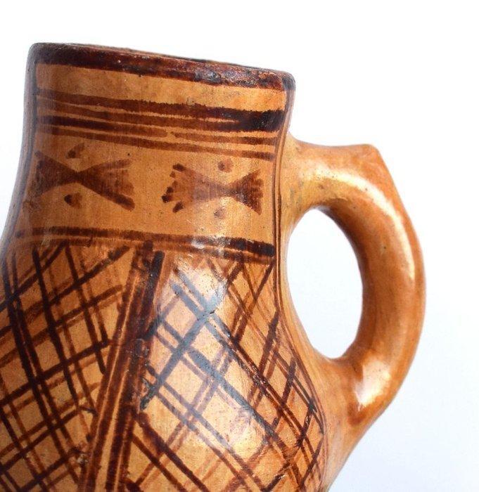 Berber Kabyle aardewerk - Taghza - terracotta kom - begin, Antiek en Kunst, Kunst | Niet-Westerse kunst