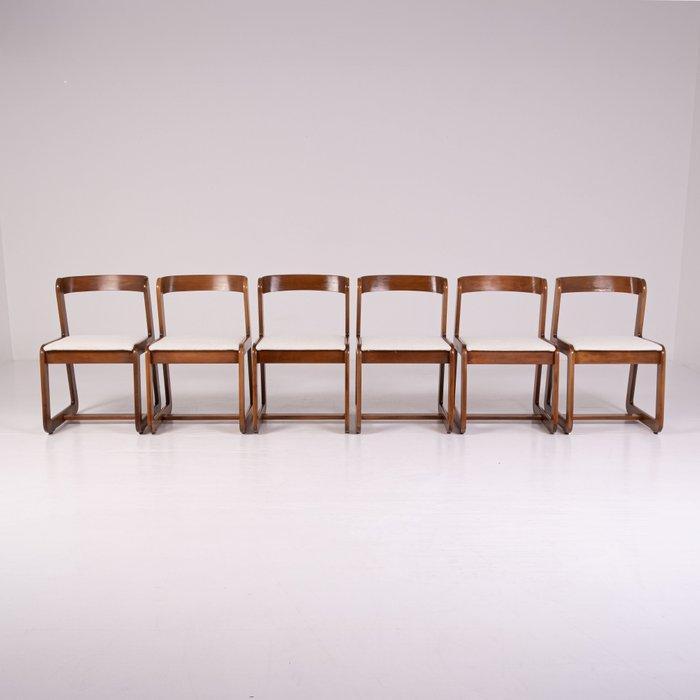 Mario Sabot - Willy Rizzo - Stoel (6) - Hout, Textiel, Antiek en Kunst, Kunst | Designobjecten