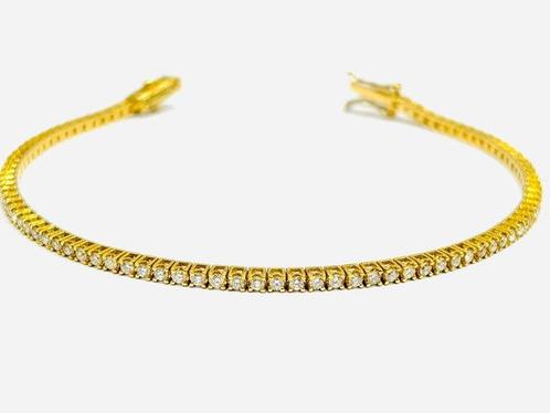 Tennis armband - 18 karaat Geel goud - 2.95ct. tw. Diamant, Handtassen en Accessoires, Antieke sieraden