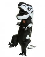 KIMU® Opblaas Kostuum Kinderen T-Rex Skelet 110 116 122 128, Ophalen of Verzenden, Nieuw