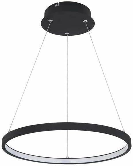 2dekans | LED hanglamp met enkele ring | Ø 38,5cm | Zwart |, Huis en Inrichting, Lampen | Losse lampen, Ophalen of Verzenden