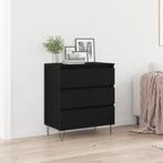 vidaXL Dressoir met Laden Zwart Eiken 60x35x70 cm Engineered, Verzenden, Nieuw