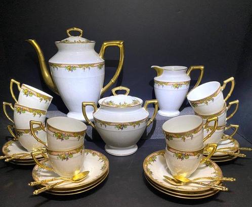 Limoges, Sigma - Koffieservies - Porselein, Antiek en Kunst, Antiek | Glaswerk en Kristal
