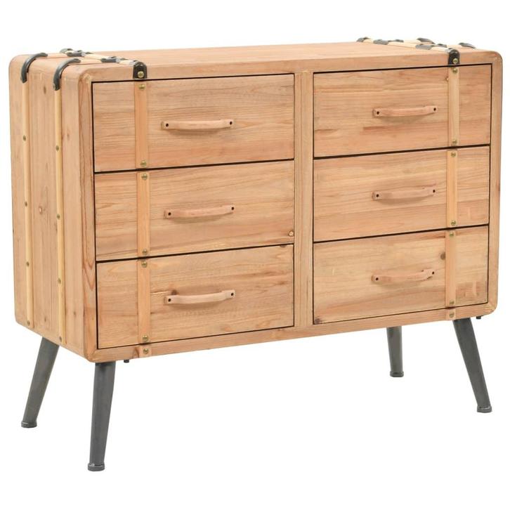 vidaXL Ladekast 91x35x73 cm massief vurenhout, Huis en Inrichting, Kasten | Overige, Nieuw, Verzenden