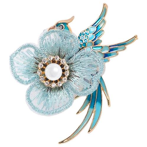 Fako Bijoux® - Broche - Vogel - Phoenix Met Bloem - 60x65mm, Handtassen en Accessoires, Broches, Verzenden