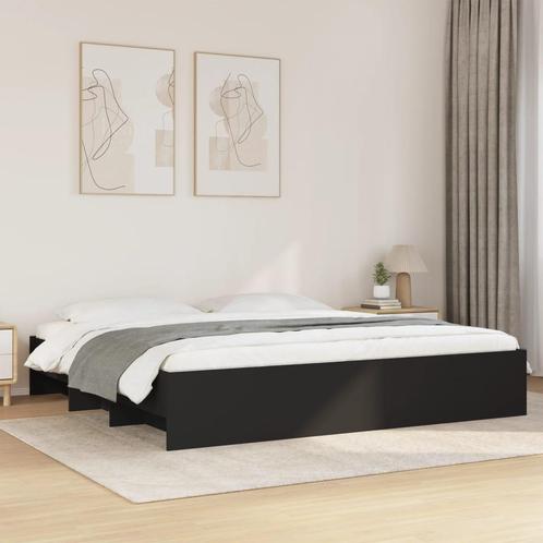 vidaXL Bedframe zonder matras 180x200 cm spaanplaat zwart, Huis en Inrichting, Slaapkamer | Bedden, Nieuw, Verzenden