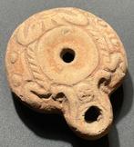 Oud-Romeins Terracotta Zeldzame Bordello-olielamp met een