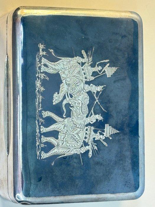 Sigarendoos - pond sterling - Zilveren sigarenkist, Antiquités & Art, Antiquités | Argent & Or