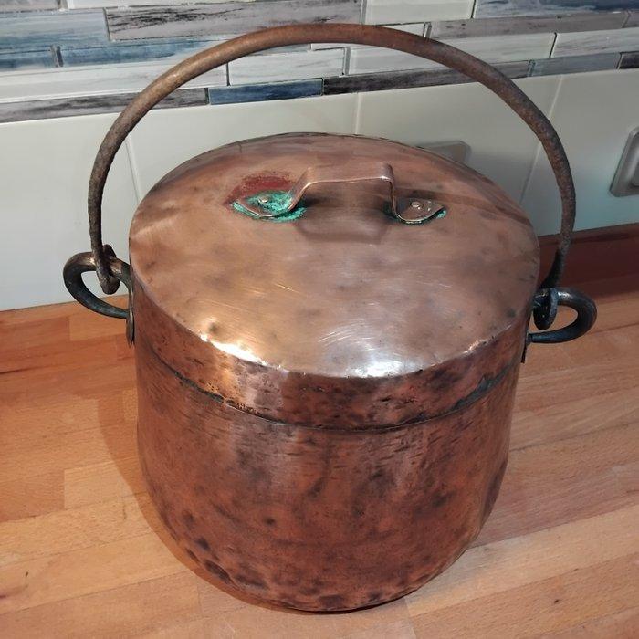 Keukencontainer - roodkoper, begin 19e eeuw - In uitstekende, Antiek en Kunst, Antiek | Keukengerei