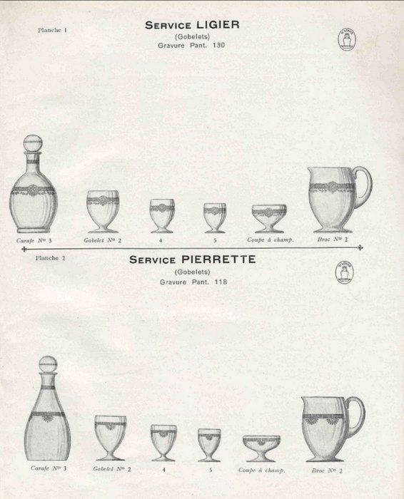 St. Louis, attr. - Drinkservies (6) - Kristal, Antiek en Kunst, Antiek | Glaswerk en Kristal