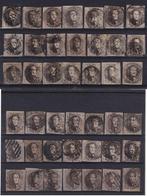België 1851/1861 - partij ongetande medaillons, met en, Postzegels en Munten, Gestempeld