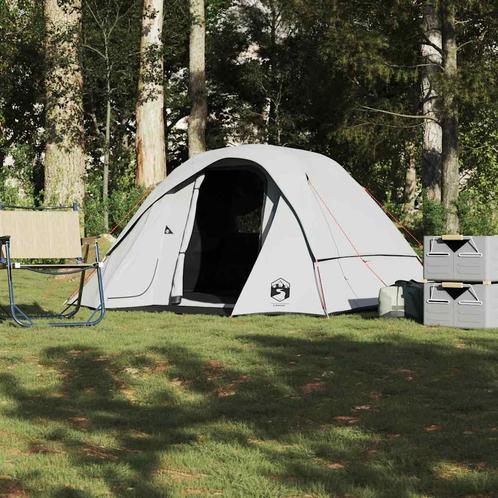 vidaXL Gezinstentcabine 6-persoons verduisterende stof wit, Caravans en Kamperen, Tenten, Nieuw, Verzenden