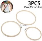 Bamboe borduurring flowerhoop bloemenring 3 maten met, Hobby en Vrije tijd, Nieuw