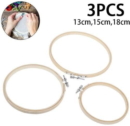 Bamboe borduurring flowerhoop bloemenring 3 maten met, Hobby en Vrije tijd, Knutselen, Nieuw