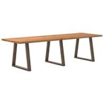vidaXL Eettafel rechthoekig 280x90x74 cm massief eikenhout, Huis en Inrichting, Tafels | Eettafels, Verzenden, Nieuw
